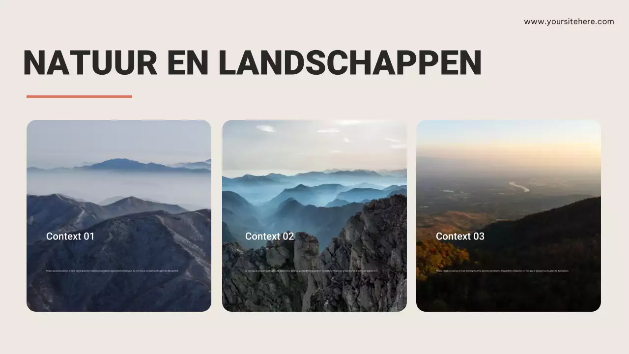 Presentatie van een bruine rustieke reisadvertentie