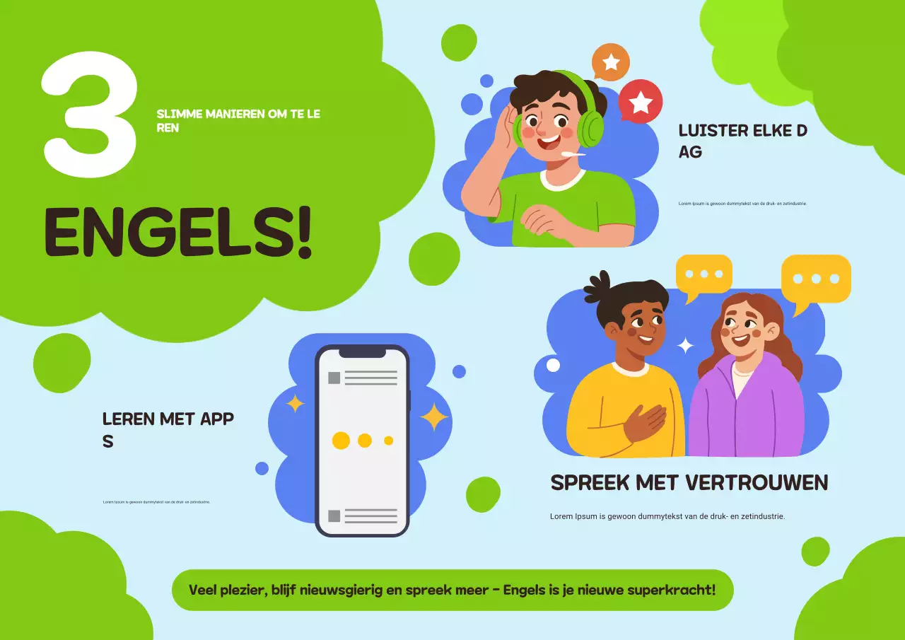 Groene Speelse Taalgids Poster