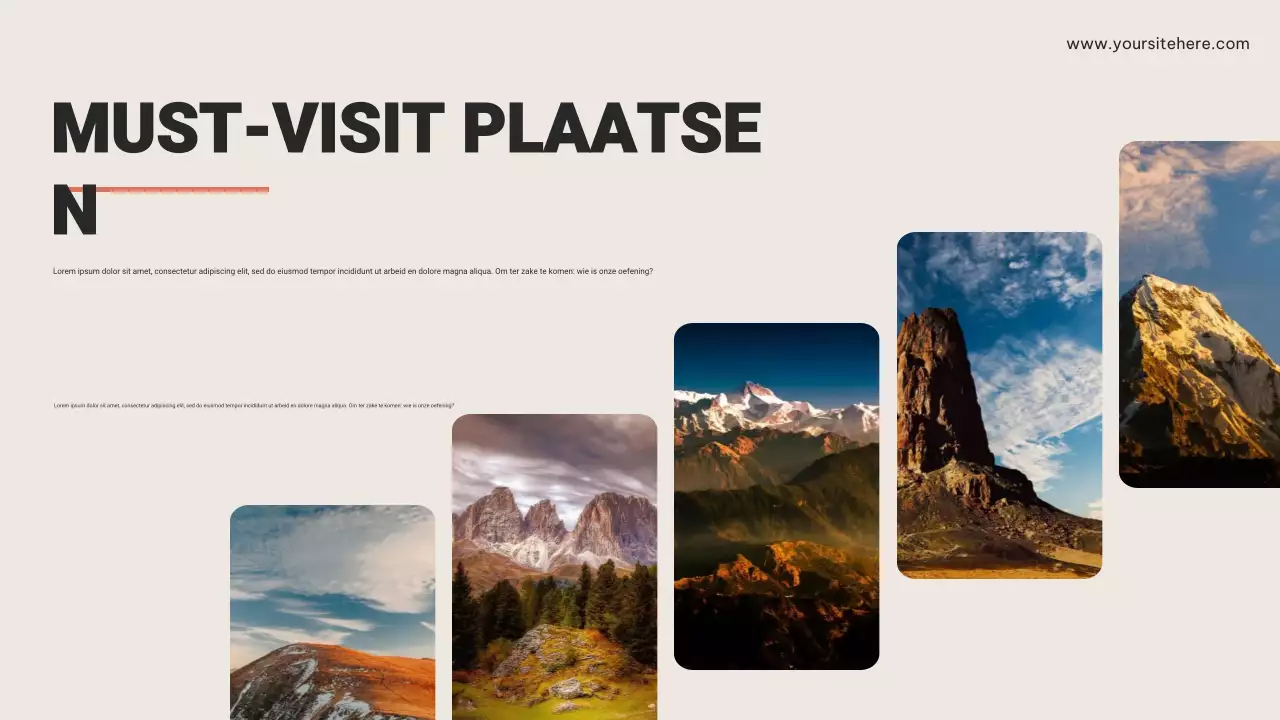 Presentatie van een bruine rustieke reisadvertentie