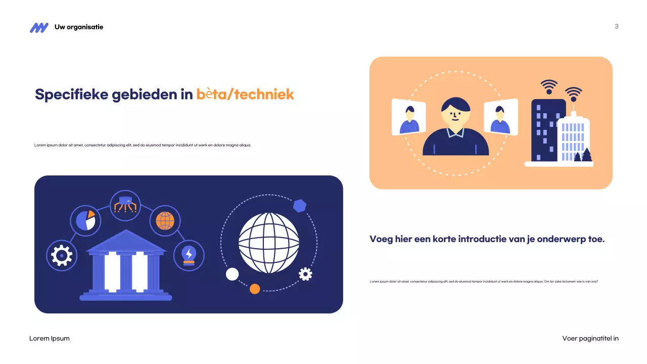 Blauwe moderne STEM-presentatie