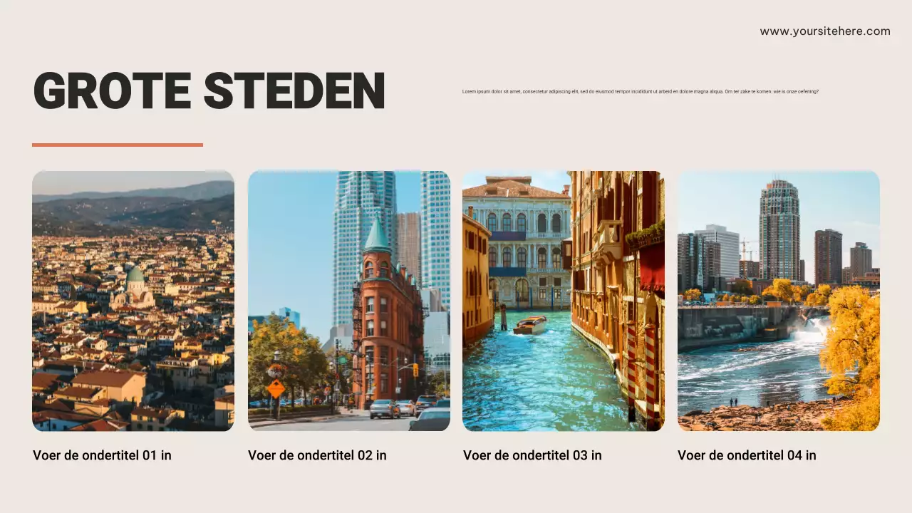 Presentatie van een bruine rustieke reisadvertentie