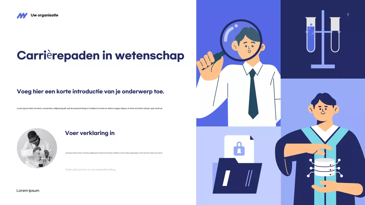 Blauwe moderne STEM-presentatie