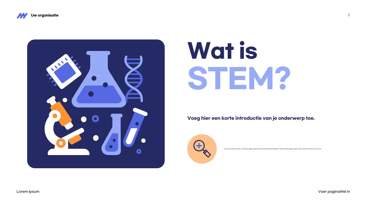 Blauwe moderne STEM-presentatie