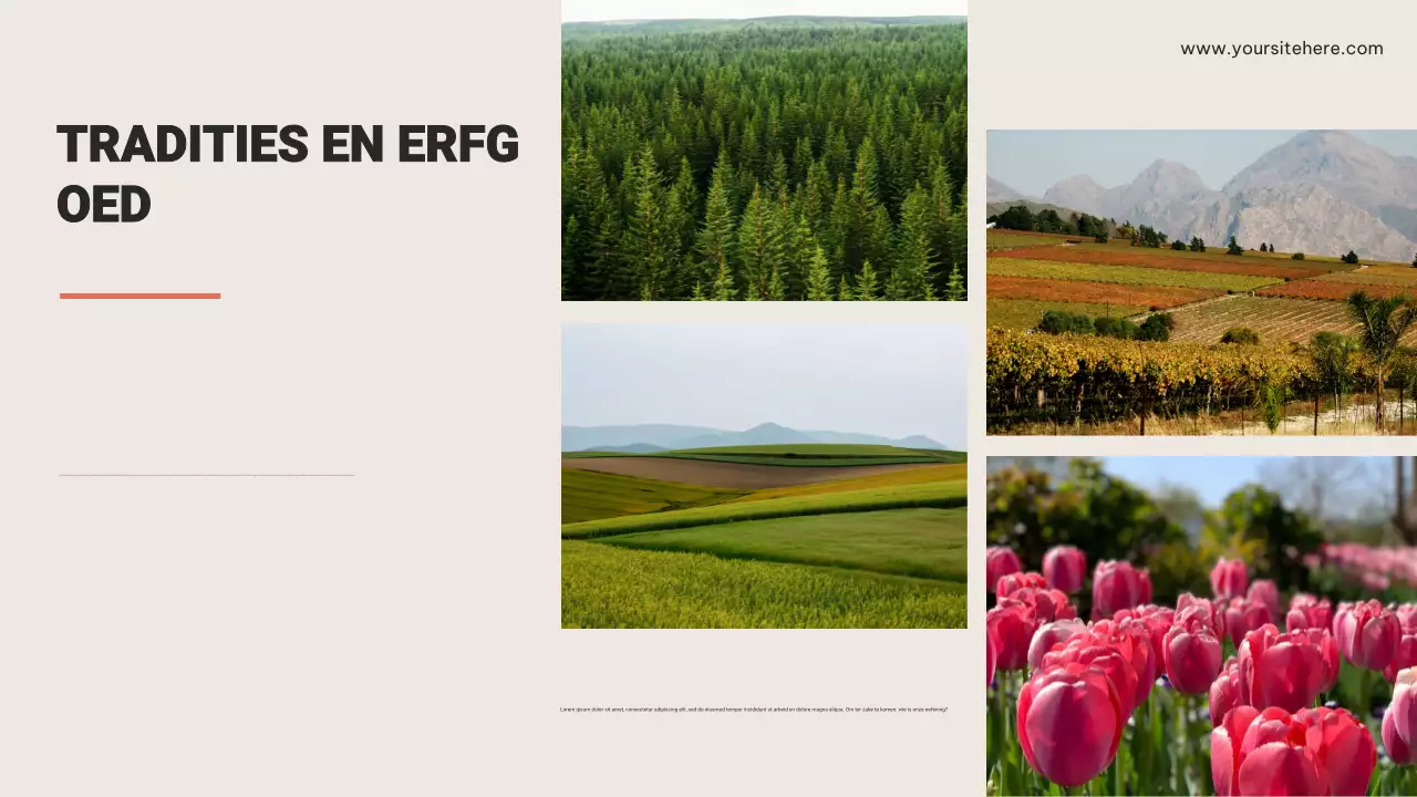 Presentatie van een bruine rustieke reisadvertentie