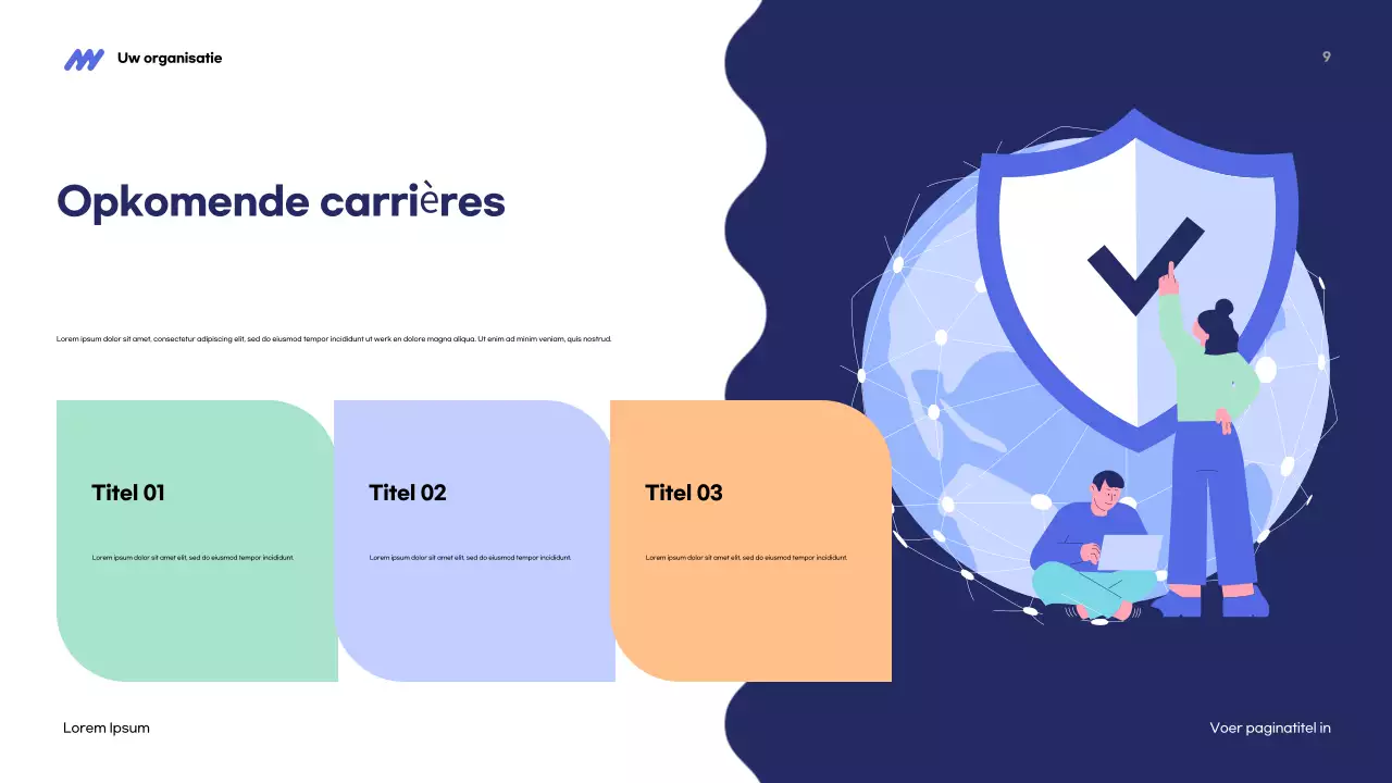 Blauwe moderne STEM-presentatie