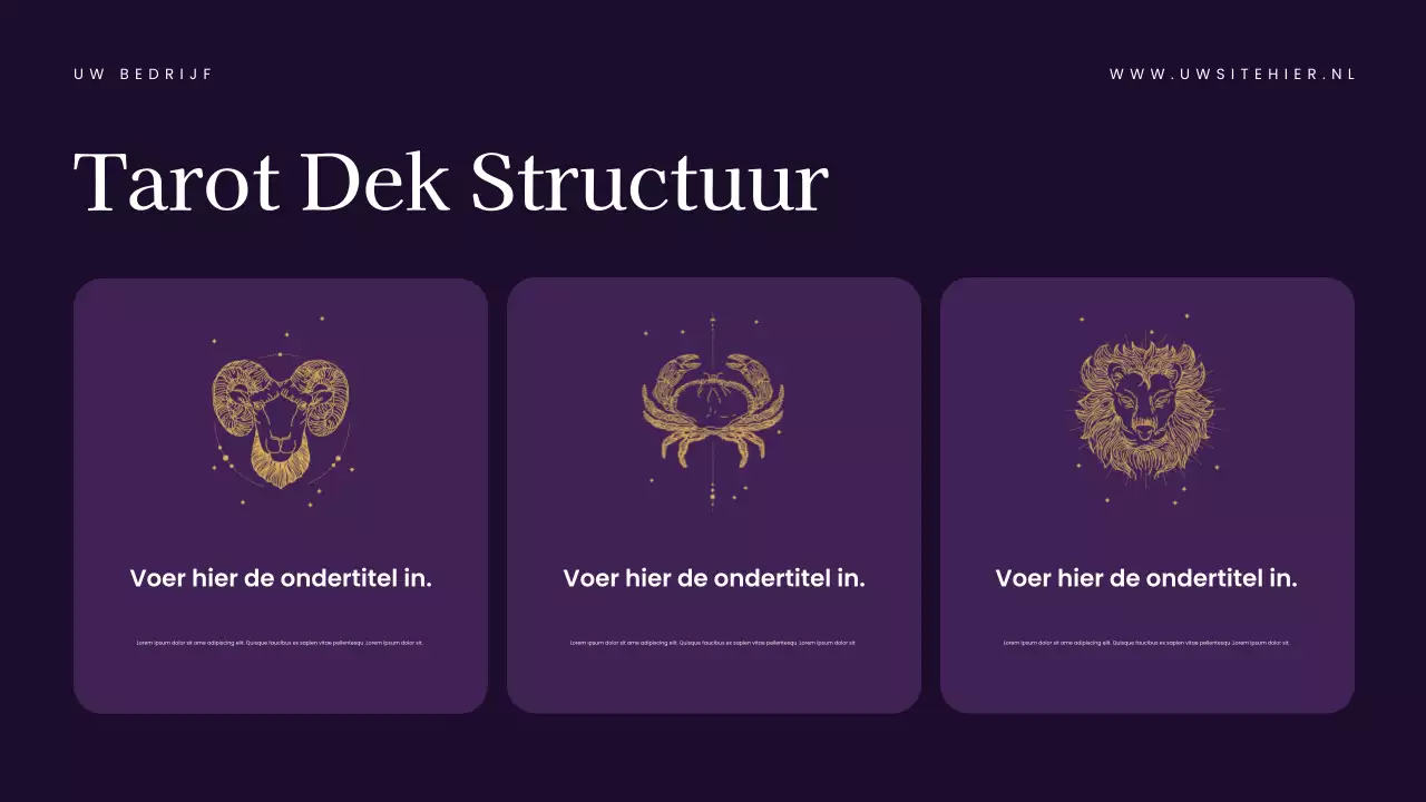 Presentatie van de Navy Elegant Tarot Guide