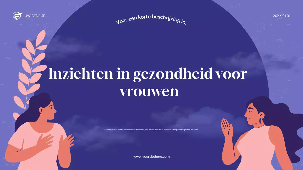 Purple Modern Health aankondigingspresentatie