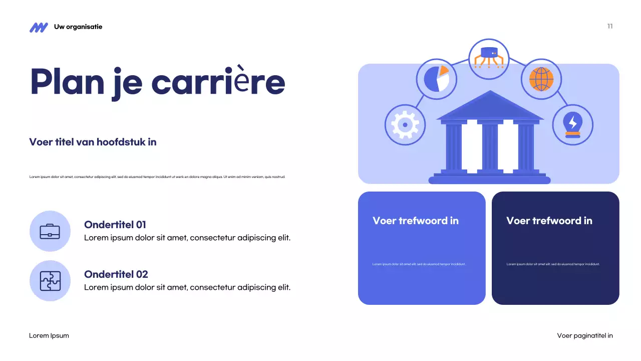 Blauwe moderne STEM-presentatie