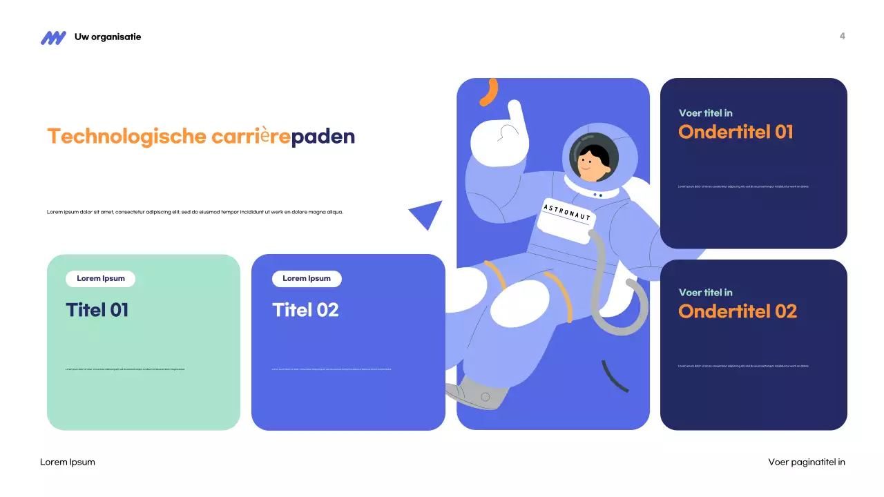 Blauwe moderne STEM-presentatie