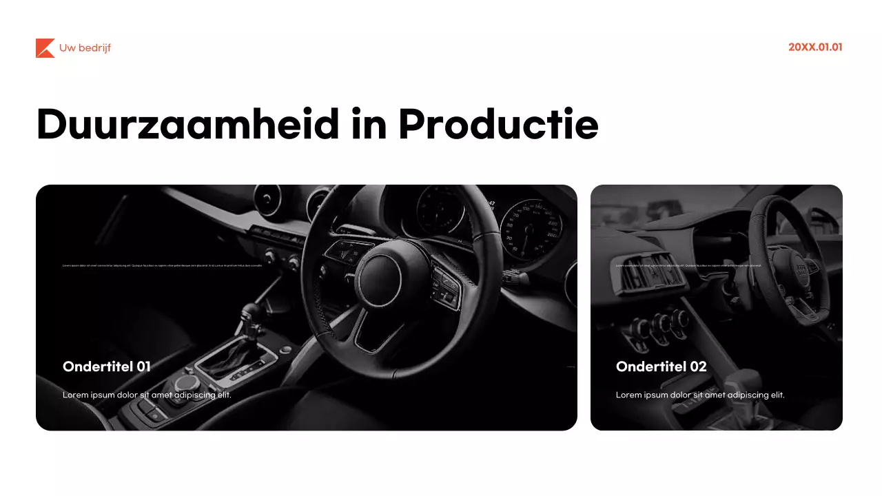 Presentatie van de gids voor zwarte moderne voertuigen