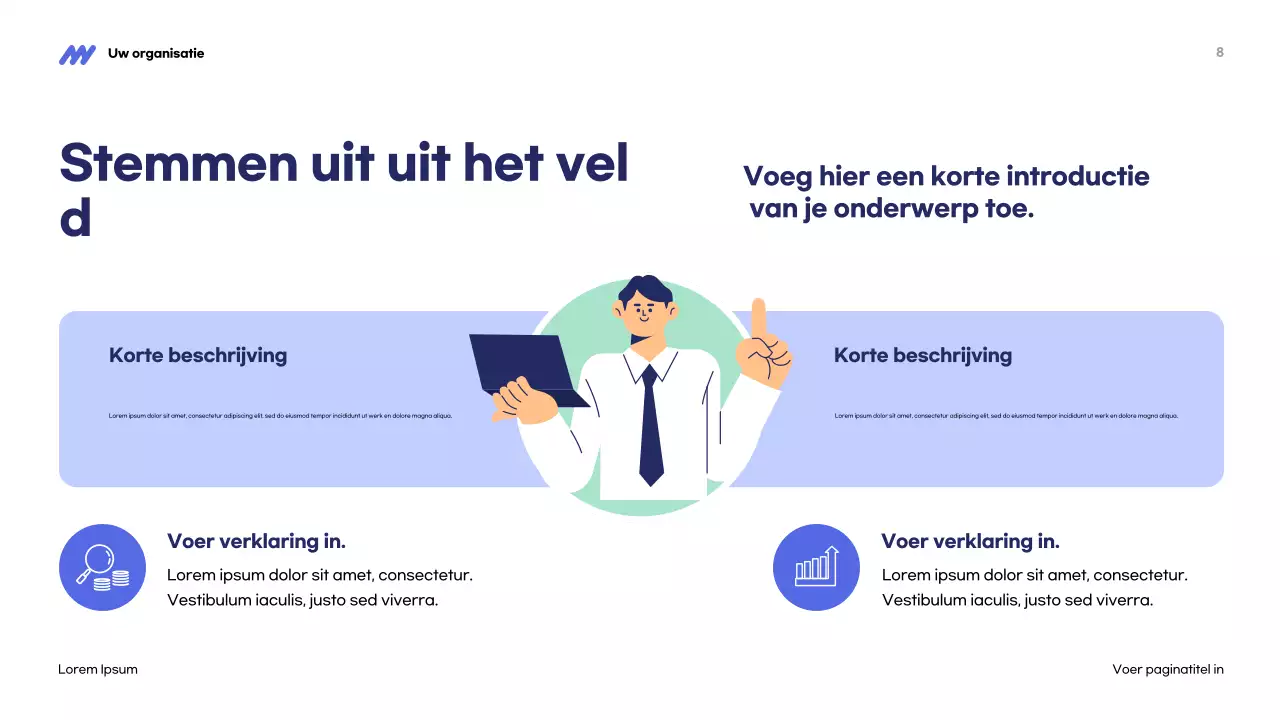 Blauwe moderne STEM-presentatie