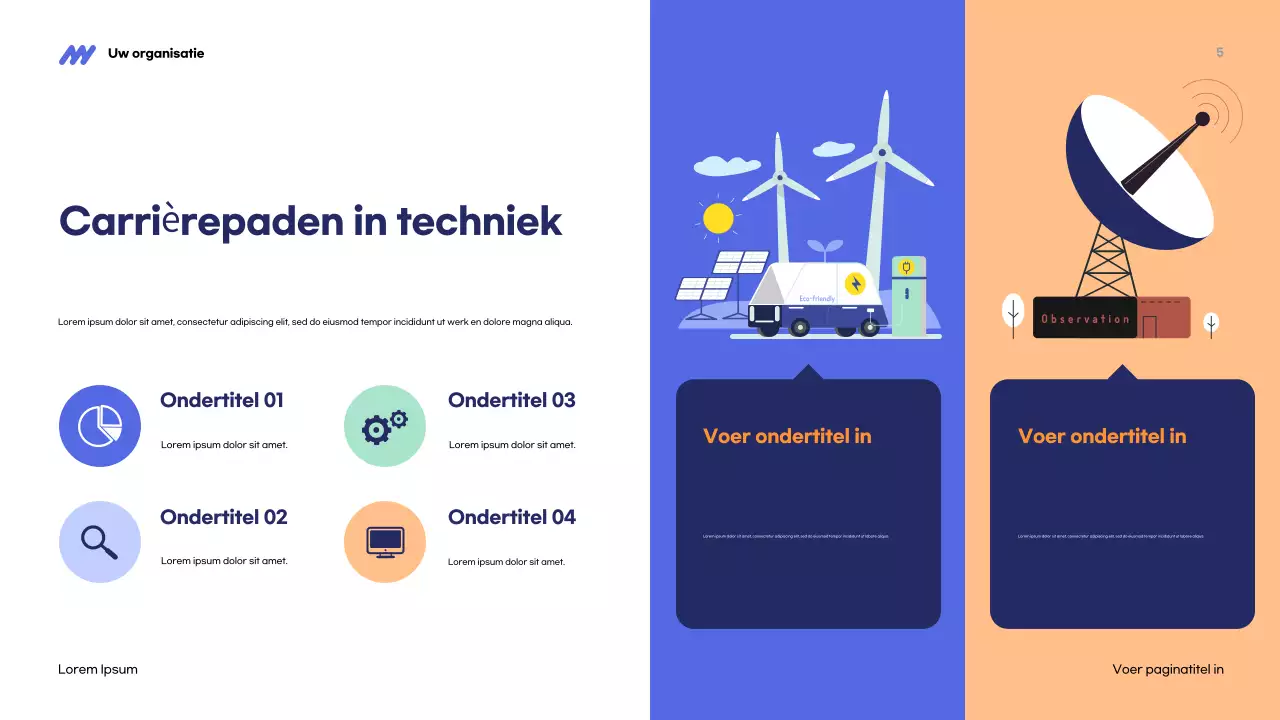 Blauwe moderne STEM-presentatie