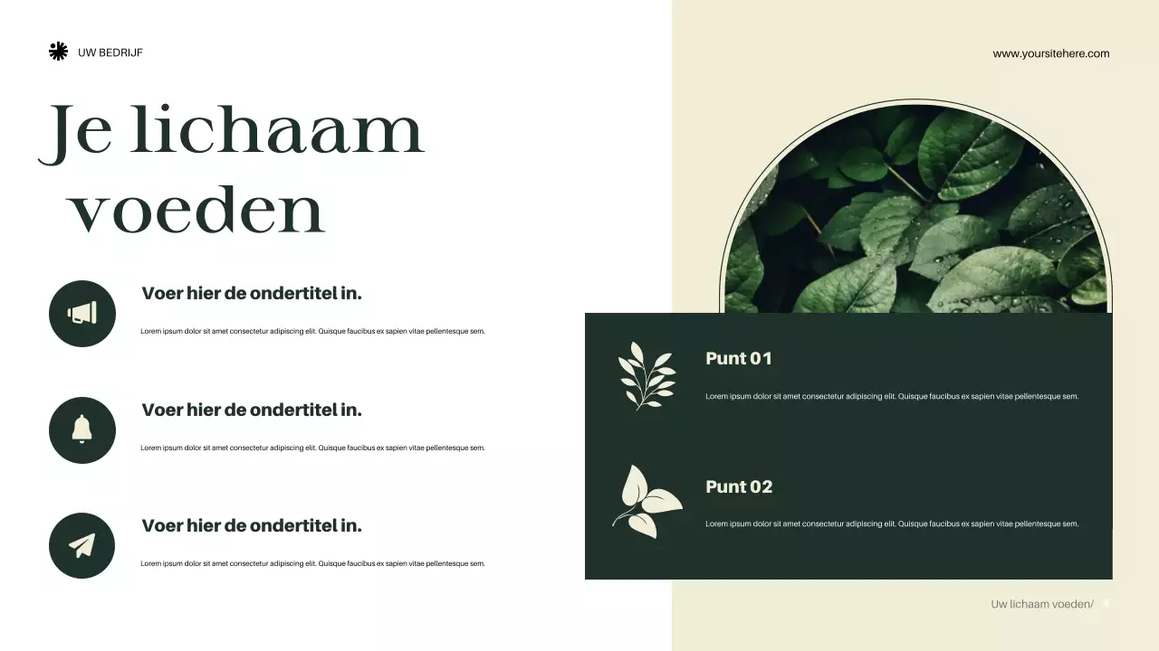 Green Elegant Wellness Aankondiging Presentatie