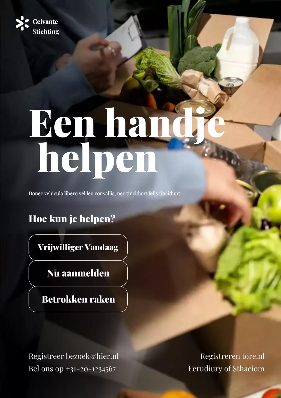 bBown Modern Charity Promotion Web Poster