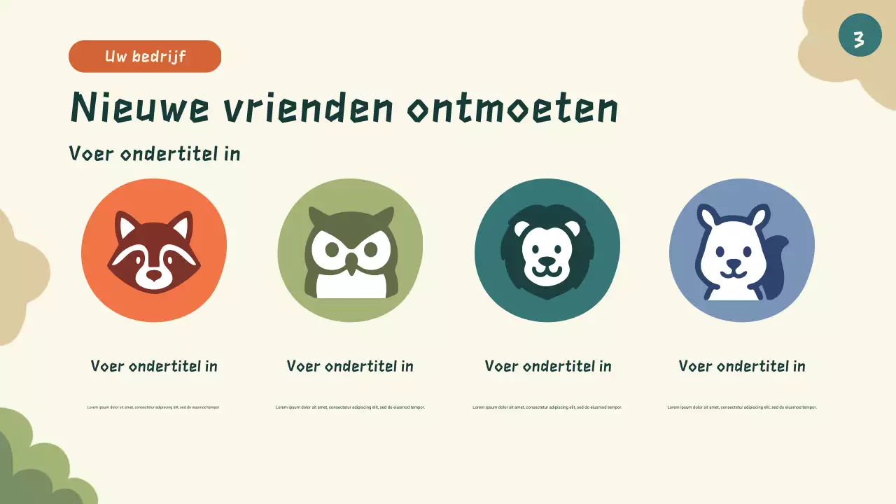 Presentatie van een groen tekenfilmdierenverhaalboek