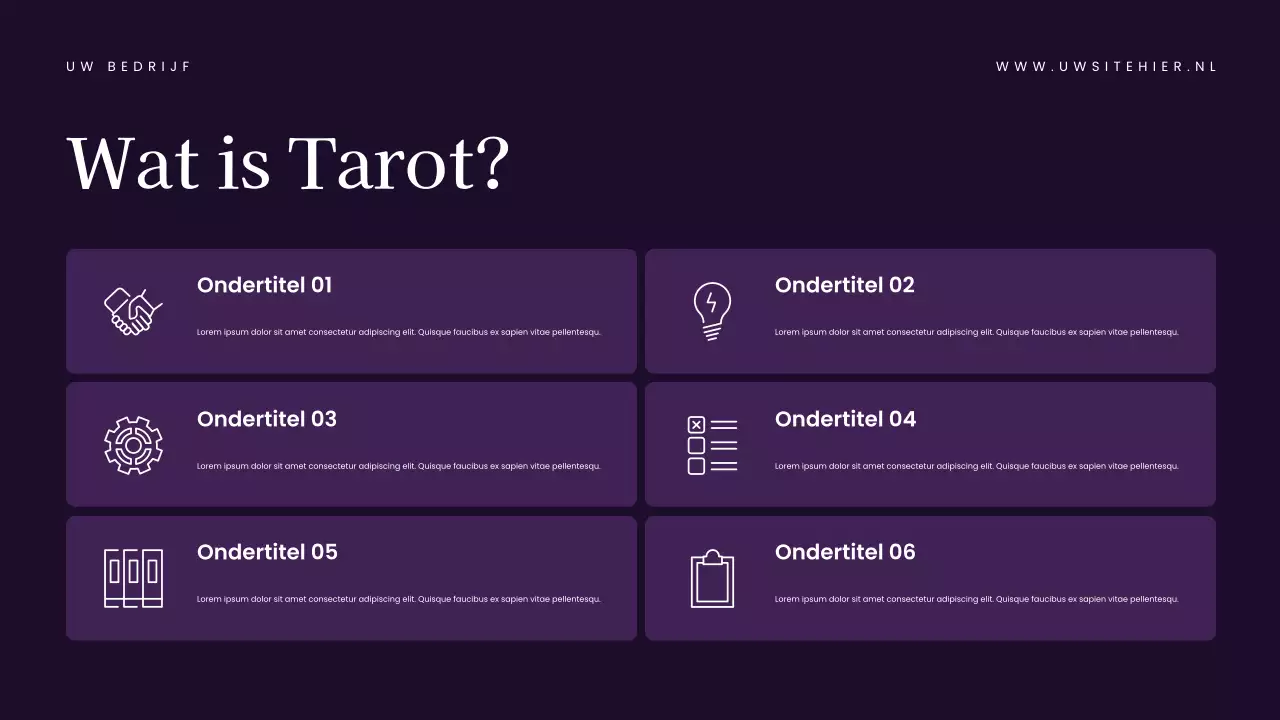 Presentatie van de Navy Elegant Tarot Guide