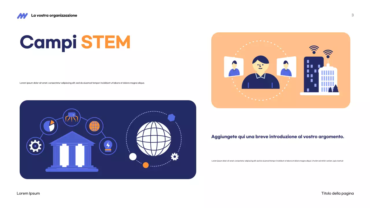 Presentazione STEM moderna blu
