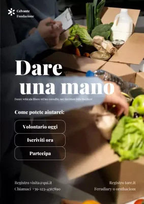 Poster web per la promozione della beneficenza moderna di bBown