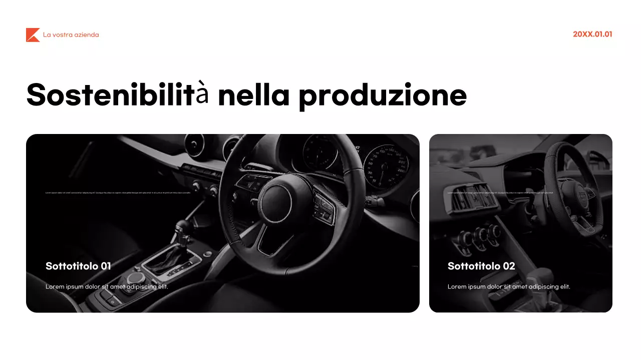 Presentazione della guida ai veicoli moderni neri