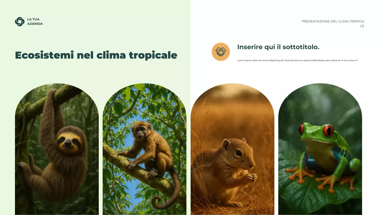 Presentazione delle informazioni sul clima rustico verde