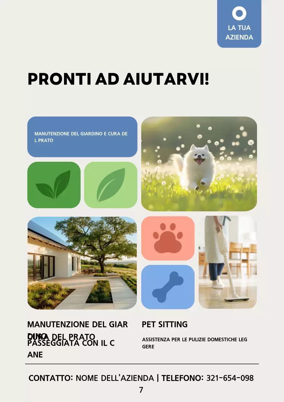 Poster promozionale per servizi domestici moderni beige