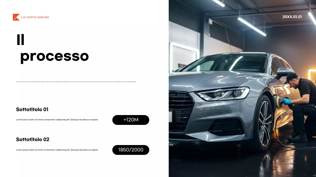 Presentazione della guida ai veicoli moderni neri