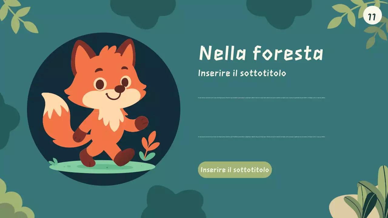 Presentazione del libro di fiabe di animali dei cartoni animati verdi