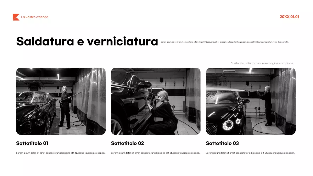 Presentazione della guida ai veicoli moderni neri