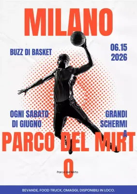 Manifesto dell'evento di basket arancione audace