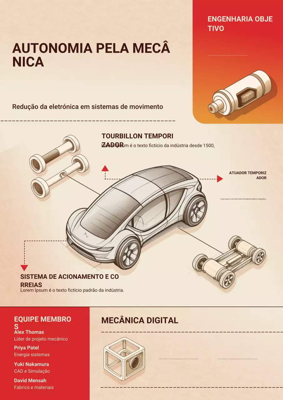 Pôster bege do guia de mecânica moderna