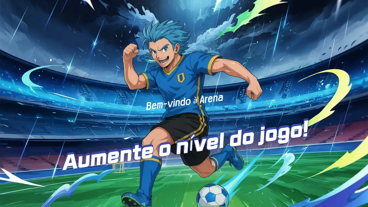 Promoção de futebol de animação azul no YouTube