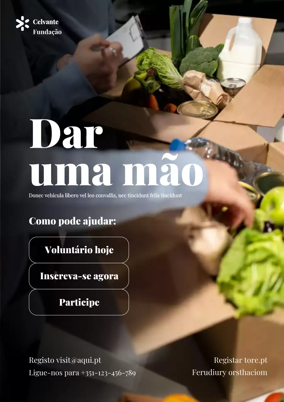 Cartaz promocional da web para caridade moderna da bBown