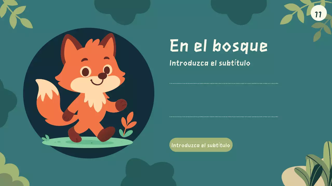 Presentación del libro de cuentos de animales de dibujos animados verdes