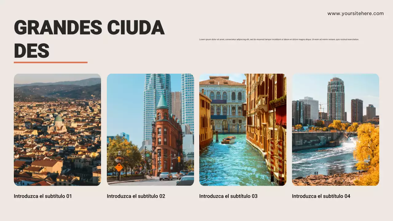 Presentación de anuncio de viajes rústico marrón