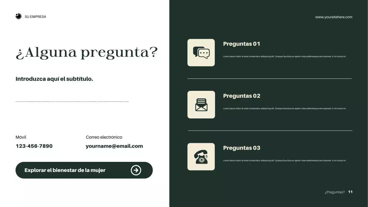 Presentación del anuncio de bienestar elegante y ecológico