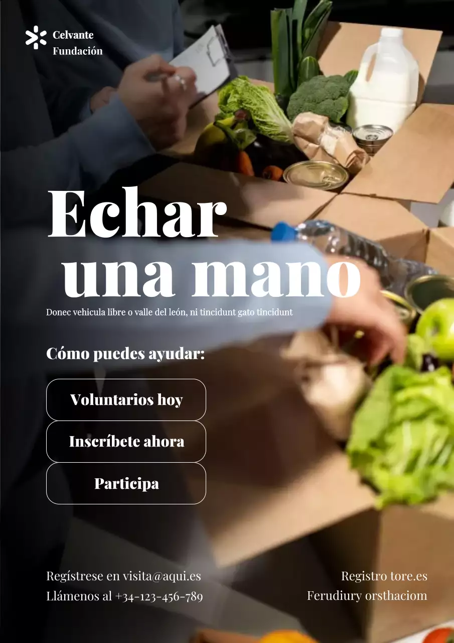 Póster web de promoción benéfica moderna de bBown