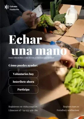 Póster web de promoción benéfica moderna de bBown