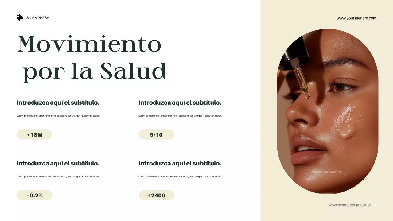 Presentación del anuncio de bienestar elegante y ecológico