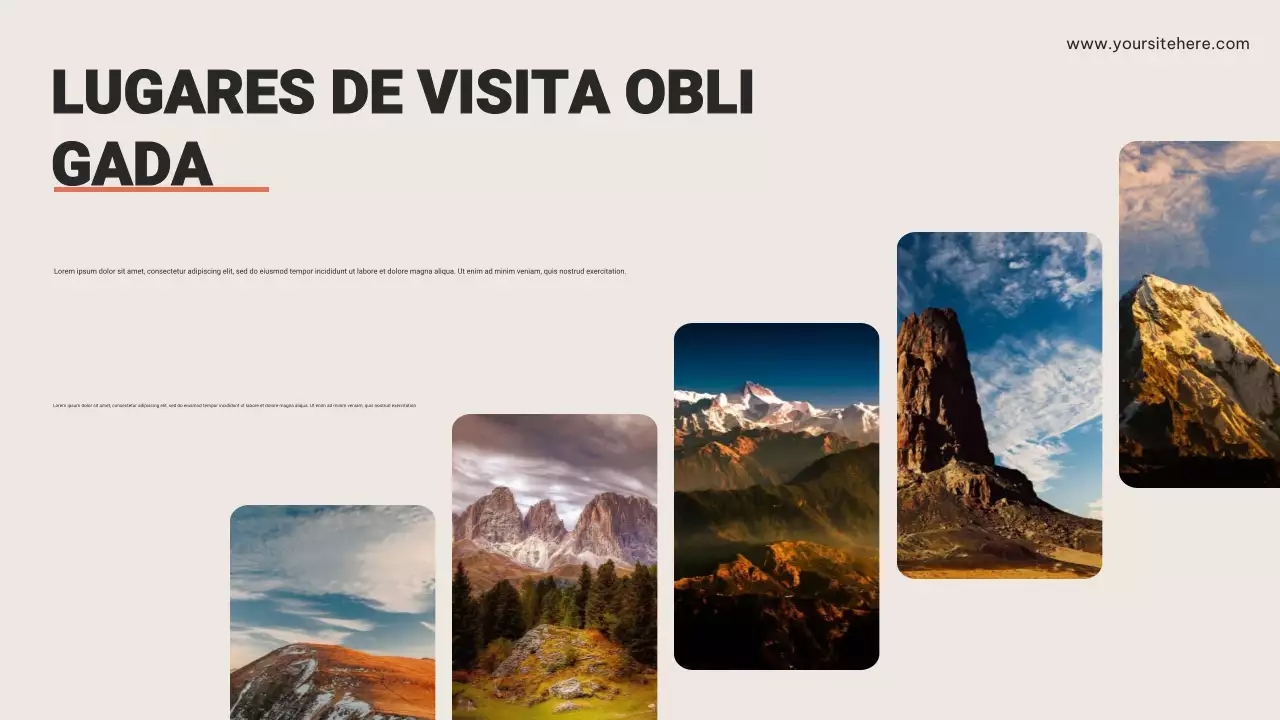 Presentación de anuncio de viajes rústico marrón