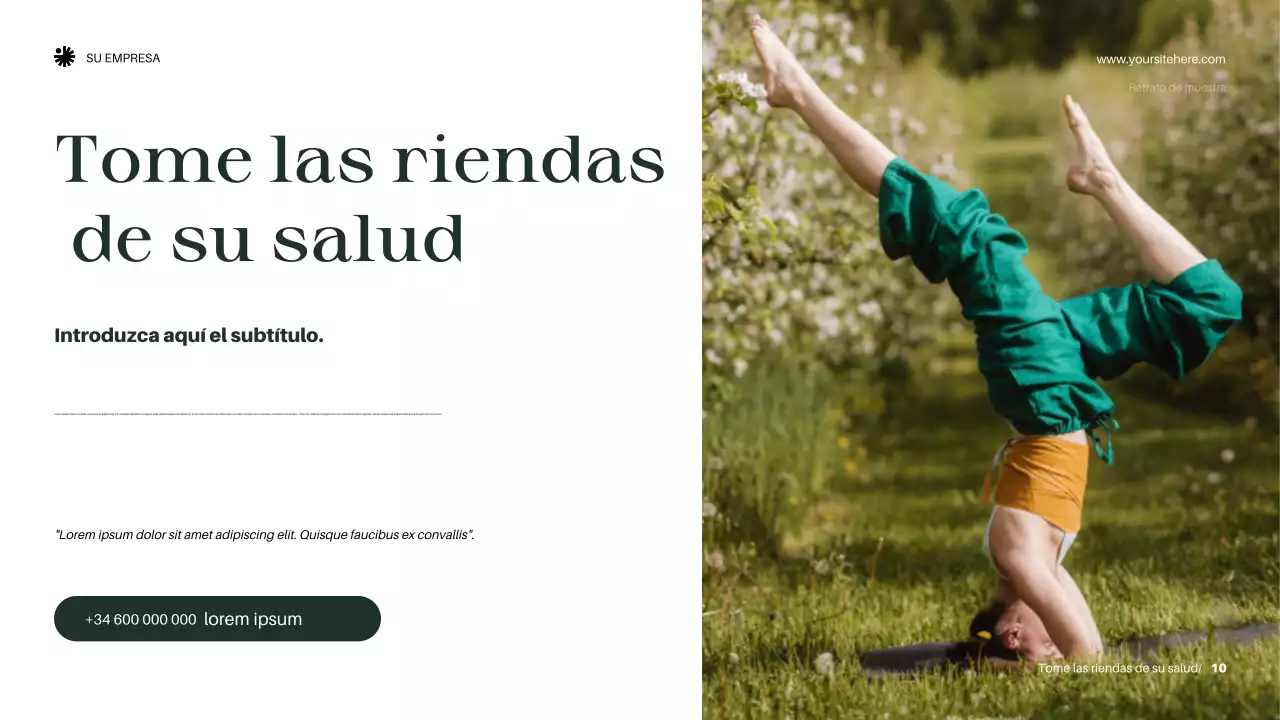 Presentación del anuncio de bienestar elegante y ecológico