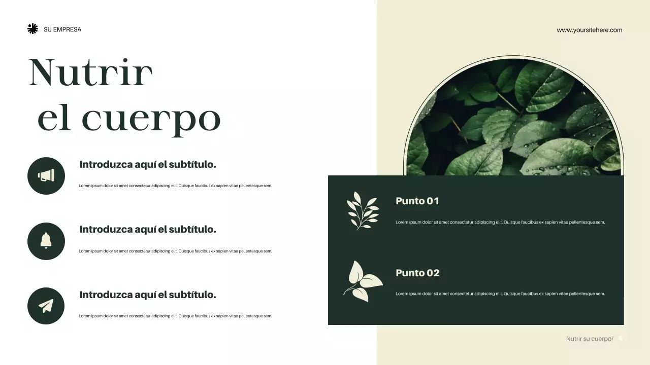 Presentación del anuncio de bienestar elegante y ecológico