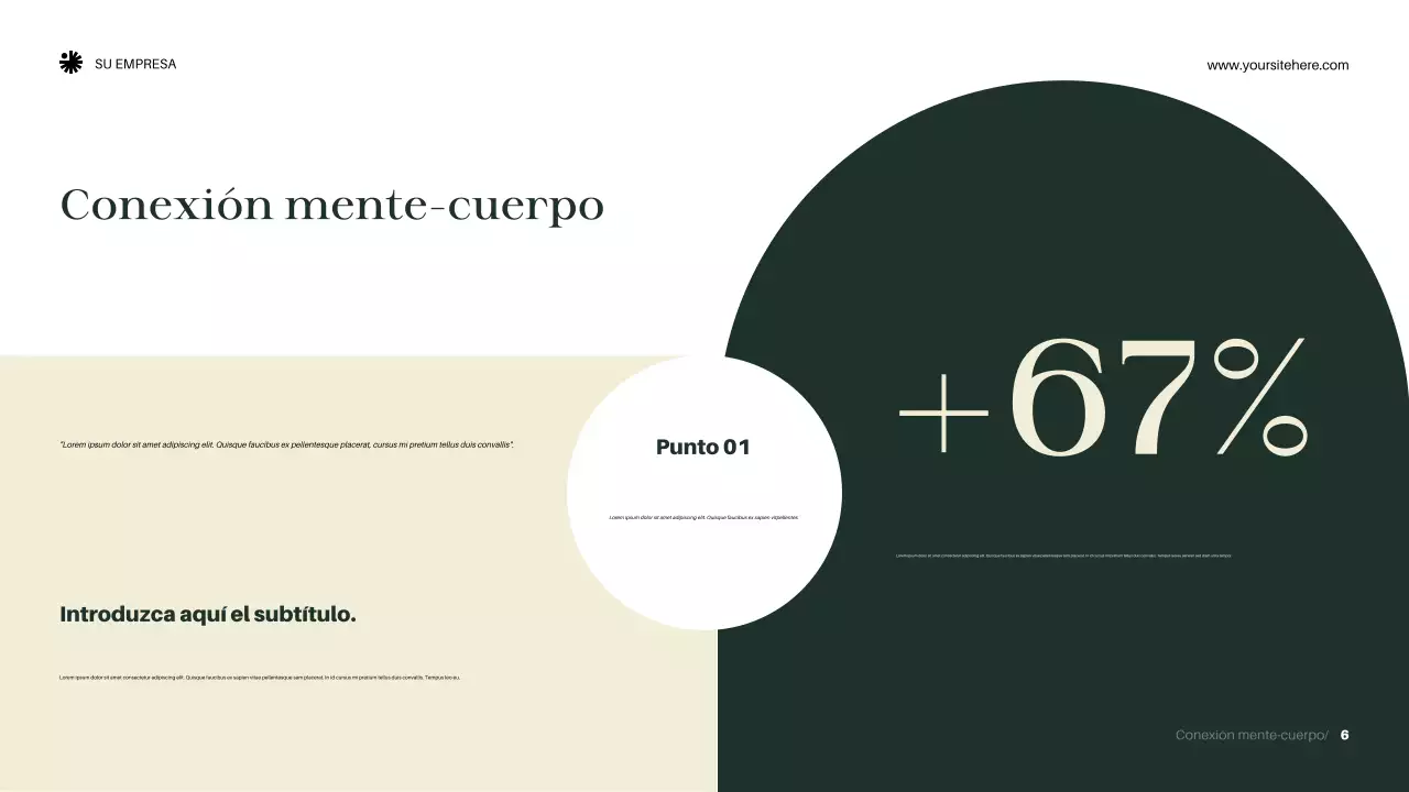 Presentación del anuncio de bienestar elegante y ecológico