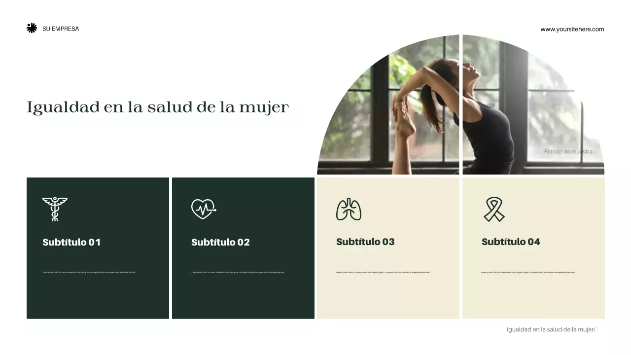 Presentación del anuncio de bienestar elegante y ecológico