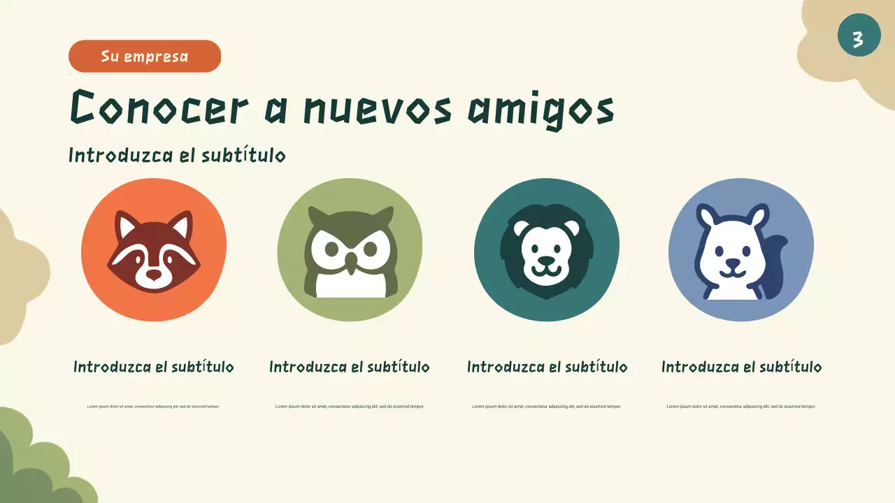 Presentación del libro de cuentos de animales de dibujos animados verdes