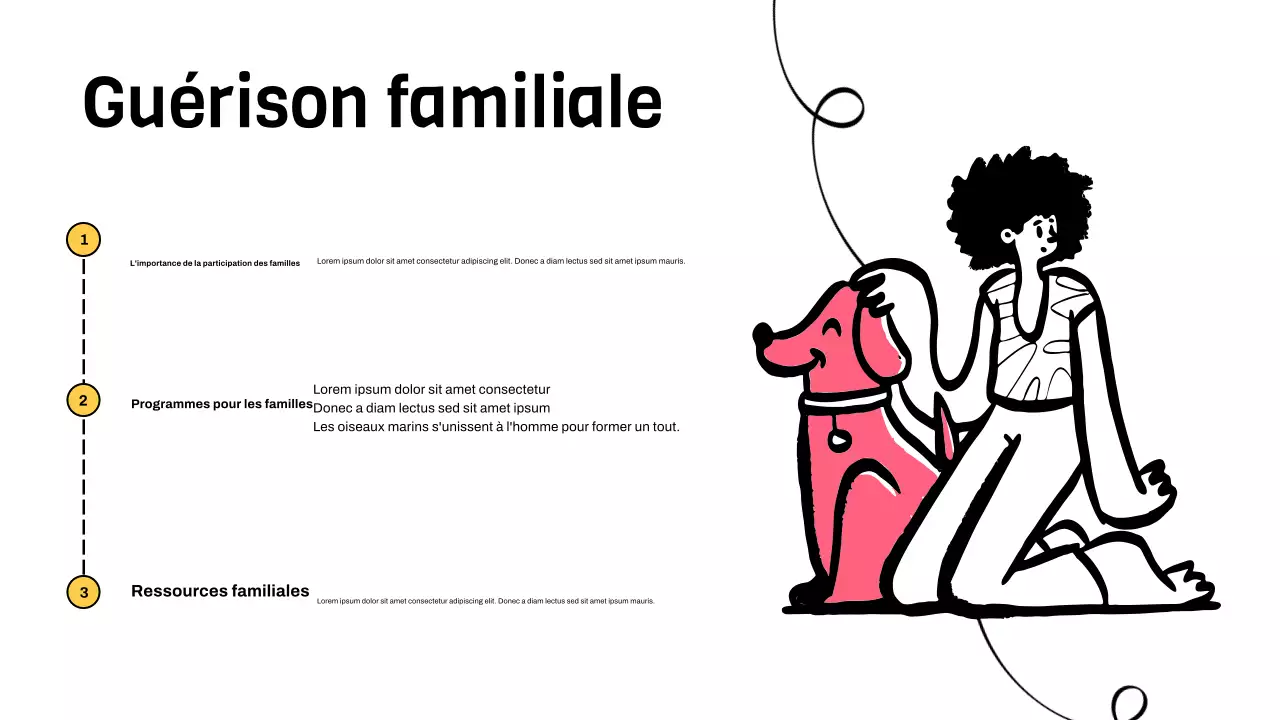 Présentation du traitement illustratif minimaliste rose