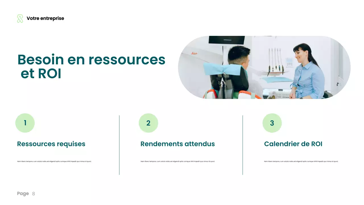 Présentation des soins de santé modernes Teal