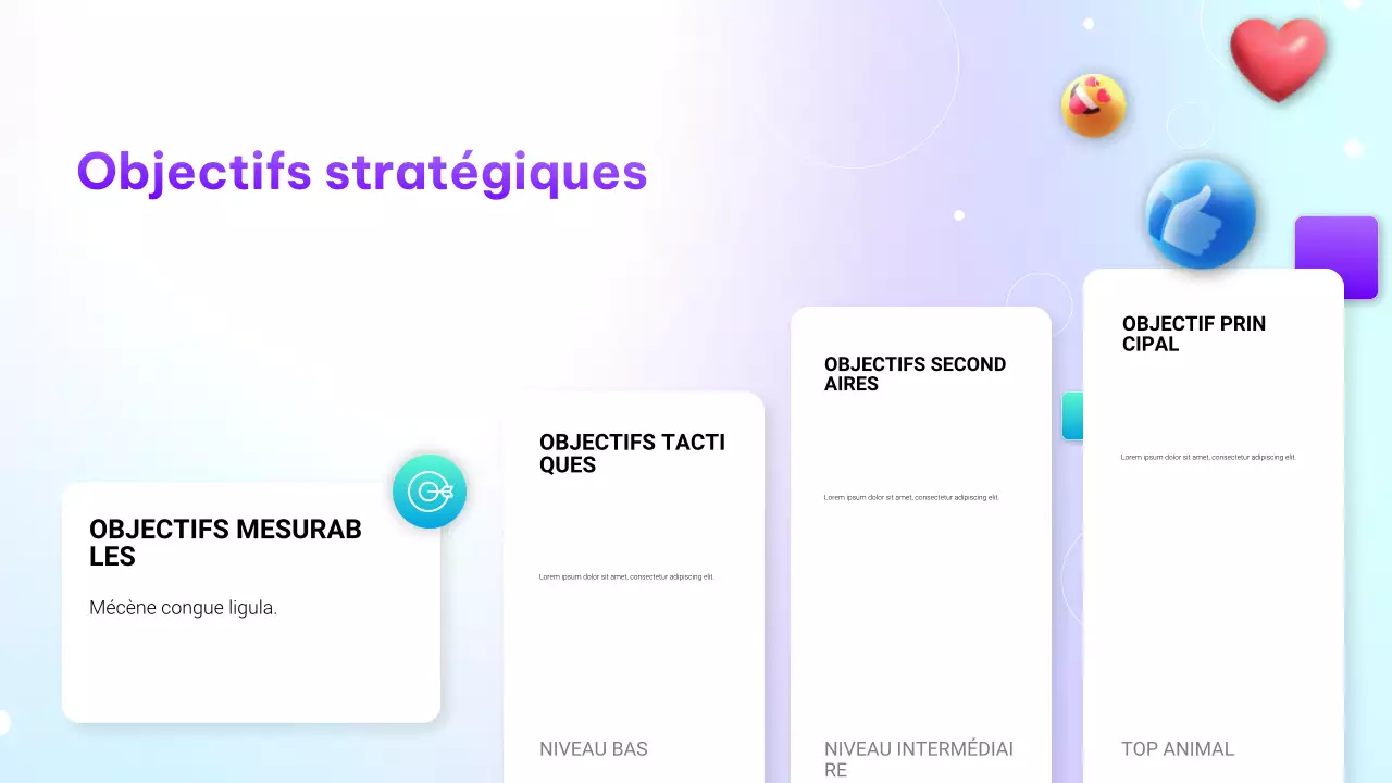 Présentation de marketing numérique avec dégradé violet moderne