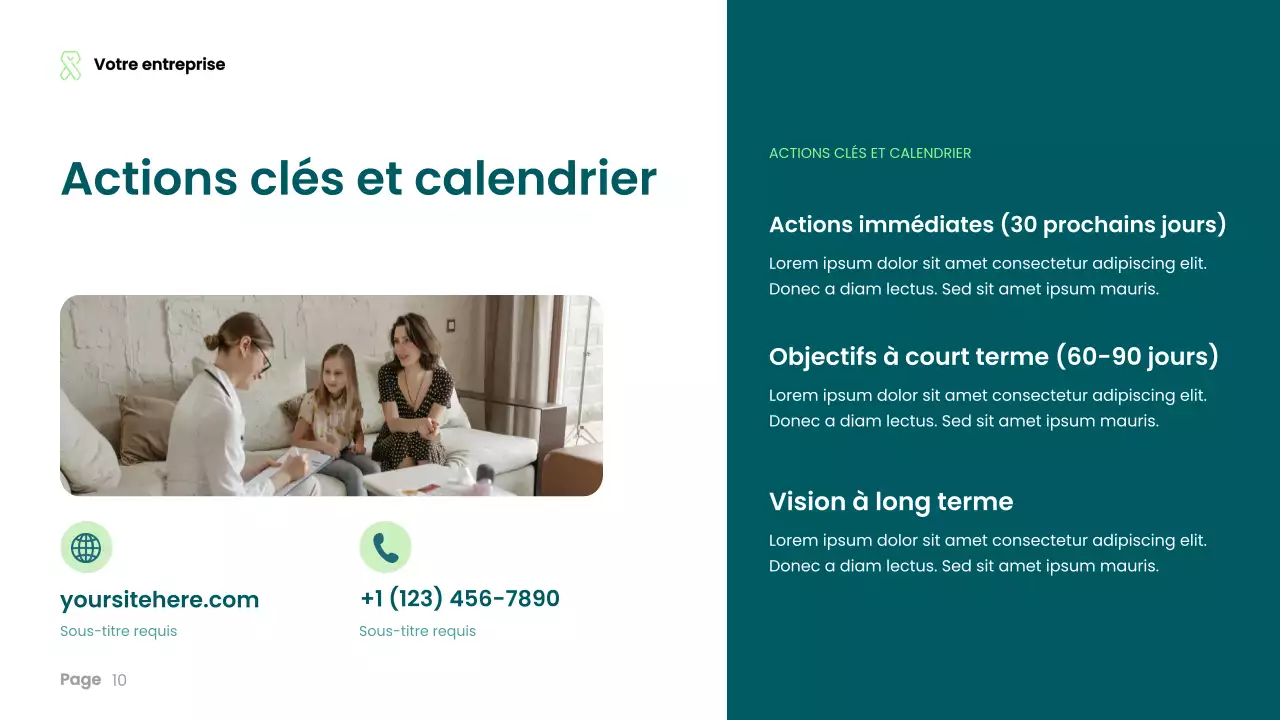 Présentation des soins de santé modernes Teal