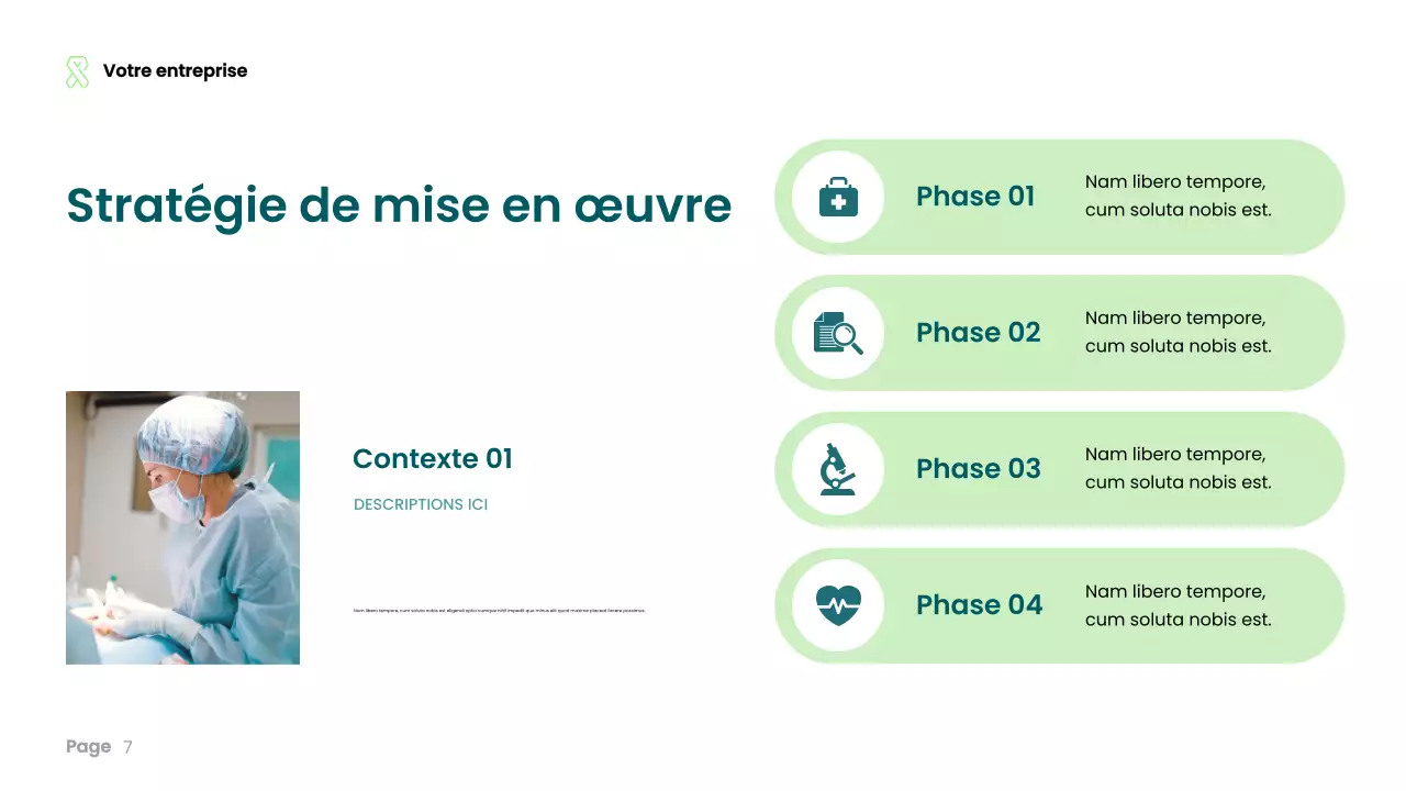 Présentation des soins de santé modernes Teal