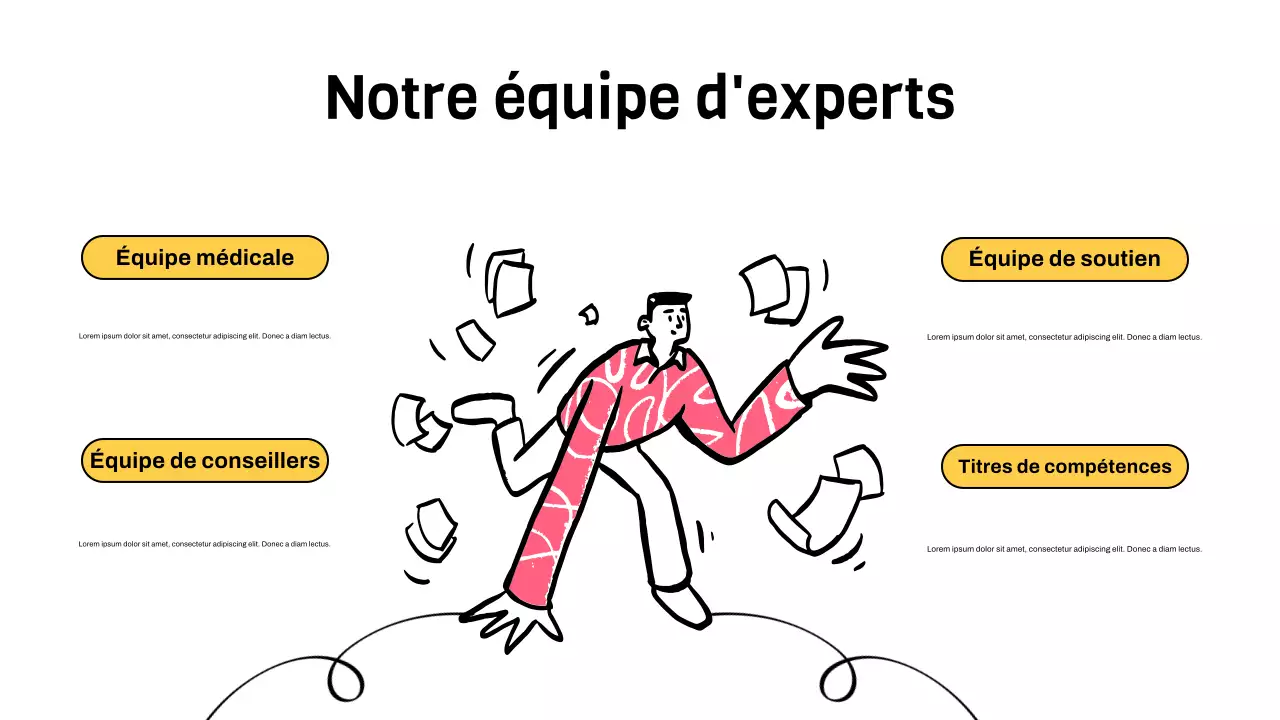 Présentation du traitement illustratif minimaliste rose